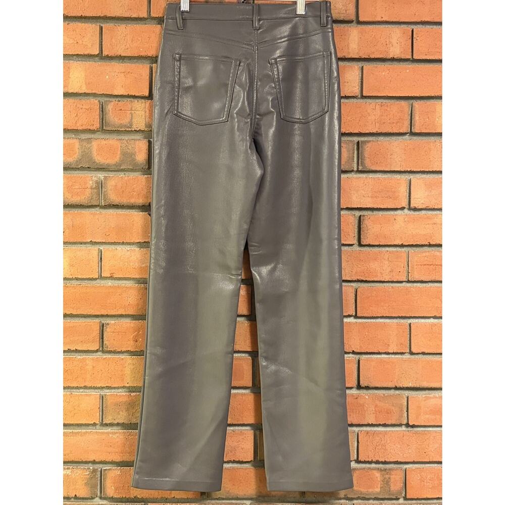 Aritzia Wilfred The Melina Faux Leather Pants Women Size 2 Straight leg brown - Picture 2 of 5